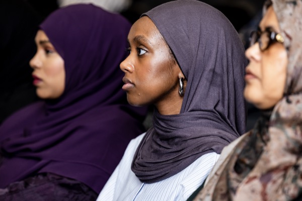 Delegates listening to a talk